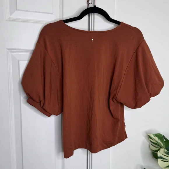 Cuyana Rust Puff Sleeve Tee - Picture 4 of 6